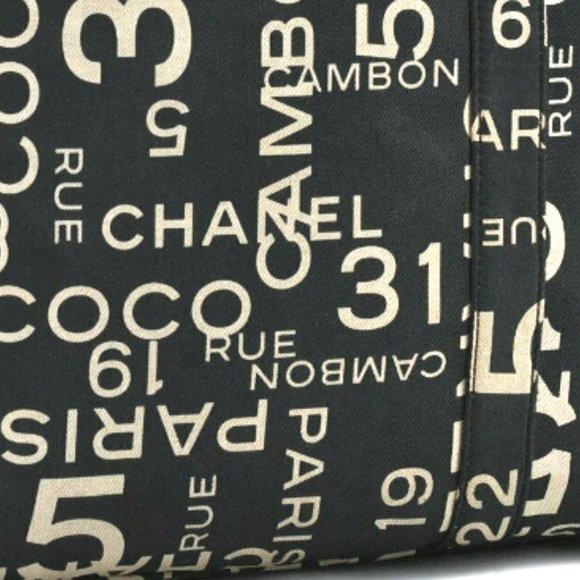 EUC Chanel Vintage Rue Cambon 31 Shoulder Bag Tote Satchel Black Ivory Travel - Picture 4 of 14